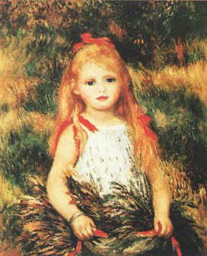 Pierre Renoir Girl with Sheaf of Corn oil painting picture